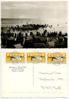 Germany 2003 RPPC Postcard Badestrand Büsum; Fürth Postmarks; 1c., 2c. & 42c. ATM / Frama Stamps - Buesum