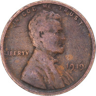 Monnaie, États-Unis, Cent, 1919 - 1909-1958: Lincoln, Wheat Ears Reverse