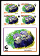 Aitutaki 772-775 Postfrisch Kleinbogensatz Tiere Saphirlori #IB130 - Aitutaki