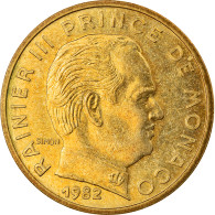 Monnaie, Monaco, Rainier III, 10 Centimes, 1982, TTB, Aluminum-Bronze - 1960-2001 Nouveaux Francs