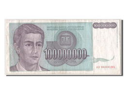 Billet, Yougoslavie, 100,000,000 Dinara, 1993, TTB - Jugoslavia