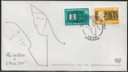 Turkey. FDC Sc. 1478-1479.   World Refugees Year.  FDC Cancellation On Cachet FDC Envelope - Autres & Non Classés