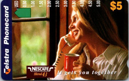 9-3-2024 (Phonecard) NESCAFE- $ 5.00 Phonecard - Carte De Téléphoone (1 Card) - Australien