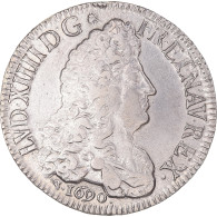 Monnaie, France, Louis XIV, Ecu Aux 8 L, 1690, Lyon, Réformé, TTB, Argent - 1643-1715 Luigi XIV El Re Sole