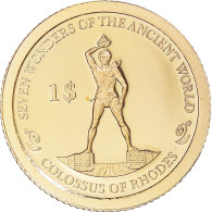 Monnaie, Îles Salomon, Elizabeth II, Colosse De Rhodes, Dollar, 2013, FDC, Or - Islas Salomón