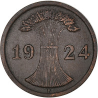 Monnaie, Allemagne, République De Weimar, 2 Rentenpfennig, 1924, Stuttgart - 2 Renten- & 2 Reichspfennig