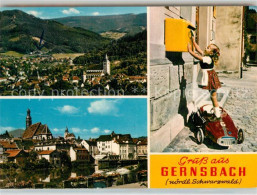 73365106 Gernsbach Panorama Teilansicht Maedchen Am Postkasten Gernsbach - Gernsbach