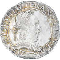 Monnaie, France, Henri III, Franc Au Col Plat, 1576, Rouen, TTB, Argent - 1574-1589 Heinrich III.