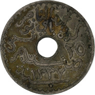 Monnaie, Tunisie, Muhammad Al-Nasir Bey, 25 Centimes, 1919, Paris, TB - Tunisia