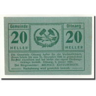 Billet, Autriche, Ottnang, 20 Heller, Mains, 1920, 1920-01-03, SPL, Mehl:718 - Autriche