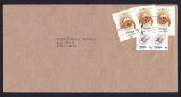 Tonga  Marine Life Cover - Usage 1988  6s Crab X 2 + 1993  1s Shell X 2 - Tonga (1970-...)