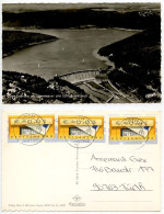 Germany 2003 RPPC Postcard Den Edersee Mit Sperrmauer Und SchloB Waldeck / Dam; 1c., 3c. & 41c. ATM / Frama Stamps - Waldeck