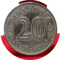 Monnaie Malaisie - 1969 - 20 Sen Agong - Malaysia