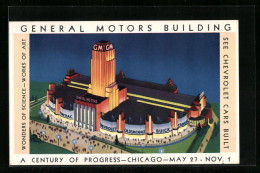 Künstler-AK Chicago, A Century Of Progress, General Motors Building, Ausstellung  - Esposizioni