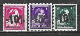 724N/P**  Leopold III Col Ouvert Surchargé -10% - BUYSINGEN - Série Complète - MNH** - LOOK!!!! - 1946 -10%