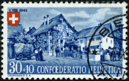 SCHWEIZ BUNDESPOST 463 O, 1945, 30 C. Pro Patria, Pracht, Mi. 55.- - Oblitérés