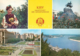 73341634 Kiev Kiew Trachten Bogdan Chmelnitzki Denkmal Kalininplatz Dnepr Haupts - Ukraine