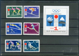 Bulgaria - 1972 - Olympic Games Sapporo - Set + S/S With Overprint MOCTPA (SPECIMEN) Very, Very Rares - Ungebraucht