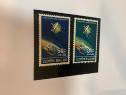 Thailand Stamp MNH 1988 Satellite Space Map - Thaïlande