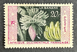 FRAWA0067U7 - Native Products - Banana Production - 20 F Used Stamp - AOF - 1958 - Usados