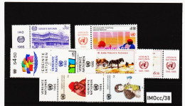 IMOcc/38 VEREINTE NATIONEN UNO WIEN 1985 MICHL  47/54  Mit TABS ** Postfrisch  SIEHE ABBILDUNG - Unused Stamps