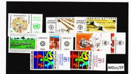 IMOcc/39 VEREINTE NATIONEN UNO WIEN 1984 MICHL  38/45  Mit TABS ** Postfrisch  SIEHE ABBILDUNG - Unused Stamps