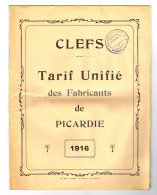 Document De 1916. 14 Pages. Tampon Serrurerie Debeaurain à Béthencourt Sur Mer. 24x32cm. - Picardie - Nord-Pas-de-Calais