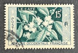 FRAWA0062U3 - Native Products - Coffee Production - 15 F Used Stamp - AOF - 1956 - Gebruikt