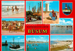 73335180 Buesum Nordseebad Strand Fischkutter Leuchtturm Badespass Buesum Nordse - Buesum