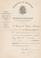 Ministère De La Défense Nationale - Lettre De Nomination D'un Capitaine Des Troupes Blindées - Bruxelles 3 Janvier 1952 - Documenti