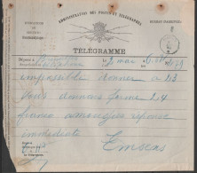 Télégramme Déposé à BRUXELLES-TELEPHONE Càd Octogon. BASECLES /2 MAI 1885 - Telegrams