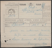 Télégramme Déposé à DINANT Càd Octogon. COUVIN /10 XII 1929 Pour Officier Ministère Public à Couvin - Telegrams