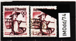 IMOdd/74 ÖSTERREICH 1949 Michl 909   PLATTENFEHLER   " SENKRECHTER FARBSTRICH "  Gestempelt Siehe ABBILDUNG - Varietà & Curiosità