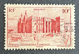 FRAWA0039U4 - Djenné Mosque - French Sudan - 10 F Used Stamp - AOF - 1947 - Gebraucht