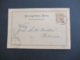 Österreich / Ukraine 1893 GA 2 Kreuzer (Poln.) Nach Kolomea Gesendet Mit Ank. Stempel / Schrift Hebräisch / Judaika - Cartoline