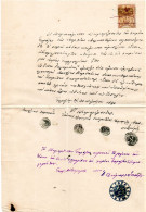 2632. GREECE,TURKEY,CRETE,GARAZOU.VERY NICE 1880 DOCUMENT WITH REVENUE,FOLDED MANY TIMES.WILL BE SHIPPED FOLDED - Creta