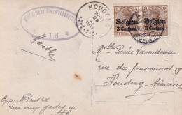 MILLITARISCHE ATH HOUDENS 1917 STE CECILE 3185 - Briefe U. Dokumente