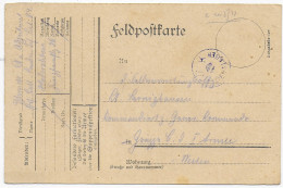 Hadersleben Heute Dänemark, 1916, Feldpostkarte An Gruppe Der I. Armee Im Westen - Feldpost (postage Free)