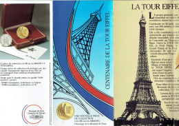 Dépliant édité Par La Monnaie De Paris à L'occasion Du Centenaire De La Tour Eiffel (1989) - Français