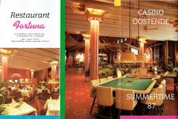 Summertime 87 : Le Casino D'Ostende Et Les Restaurants Bacchanal Et Fortuna En 1987 - Tourism Brochures