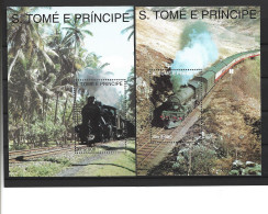 1993 SAINT THOMAS ET PRINCE BF 142-43** Trains, Locomotives - São Tomé Und Príncipe