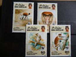 (8) Brunei 1991 WWF Proboscis Monkey Animals MNH - Brunei (1984-...)