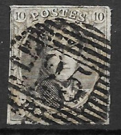 OBP6 Met 4 Randen En Met Balkstempel P25 Charleroi (zie Scans) - 1851-1857 Médaillons (6/8)