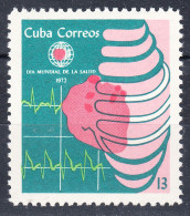 CUBA 1972, HEALTH CARE, WORLD HEART MONTH, COMPLETE MNH SERIES With GOOD QUALITY, *** - Nuevos