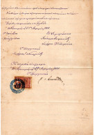 2637.GREECE,TURKEY,CRETE,CANDIA,1896 4 PAGES DOCUMENT WITH REVENUE,CROSS FOLDED, WILL BE SHIPPED FOLDED - Kreta