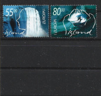 2001 ISLANDE 914-15 ** Europa, Eau - Unused Stamps