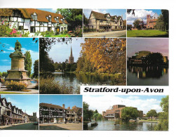 STRATFORD-UPON-AVON / CPM MULTIVUES - 9 - Voyagée 1995 / BON ETAT - Stratford Upon Avon