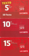 A21 - 3 TELECARTES SFR Pour 1 Euro - Non Classés