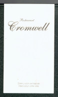 Souvenirs D'un Repas à La Taverne - Restaurant "Cromwell" (Oostende - Ostende) En 1999 - Tourism Brochures