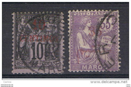 MAROCCO:  1891/917  SOPRASTAMPATI  -  2  VAL. US. - YV/TELL. 3 + 33 - Oblitérés